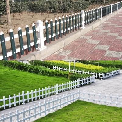 栏杆pvc带小塑料草坪绿化户外篱笆护栏白色花池栅栏围栏塑钢花园